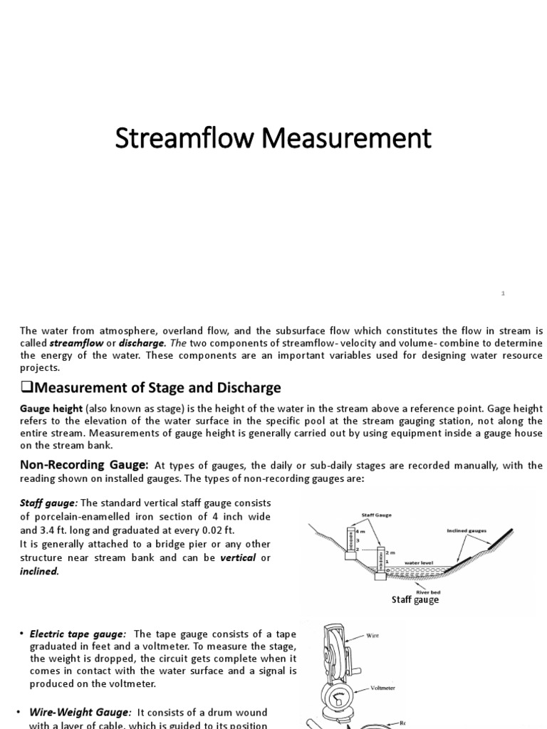 Streamflow Measurement | PDF | Discharge (Hydrology) | Civil Engineering