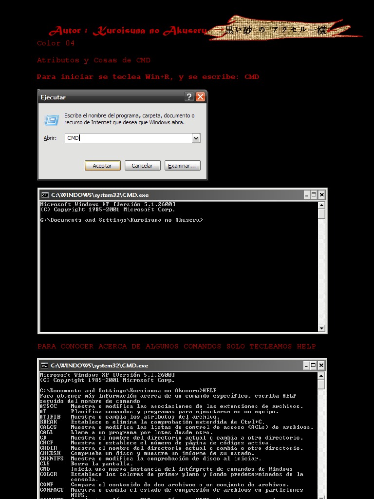 Guía de Comandos CMD para Windows | PDF | Archivo de computadora ...