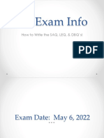 AP Exam Info: How To Write The SAQ, LEQ, & DBQ'S!
