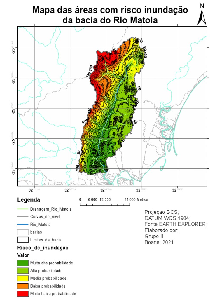 Mapa de Risco de Inundação do Rio Matola | PDF