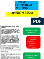 2º Bac Opinion Essay