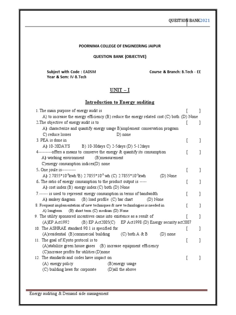 EADSM Objective Question Bank PDF Programmable Logic Controller