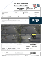 City Traffic Police Lahore: Electronic Traffic Violation Ticket