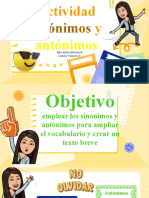 Actividad Sinónimos y Antónimos #3