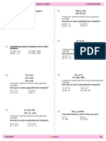 Test-10 Doğal Sayılarla Zihinden Çarpma Ve Bölme