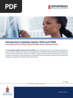 Introduction To Epidata Epinfo SPSS and STATA