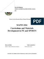 Concept of Curriculum of Physical Education and Sports