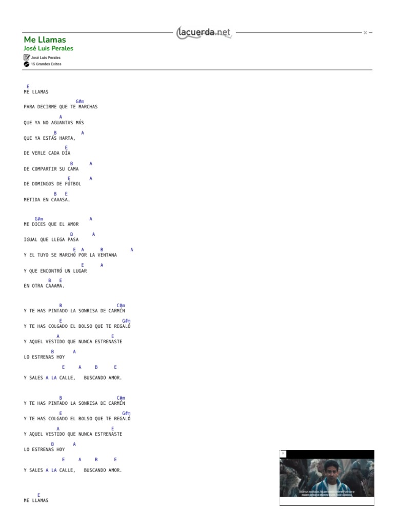 Me Llamas José Luis Perales Acordes Pdf