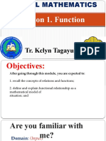 Lesson 1. Function: Tr. Kclyn Tagayun