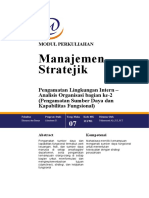 Modul 07. Pengamatan Lingkungan Intern - Analisis Organisasi Bagian Ke-2