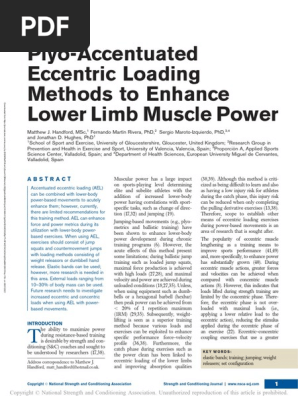 Plyo Accentuated Eccentric Loading Methods To.99177 | PDF