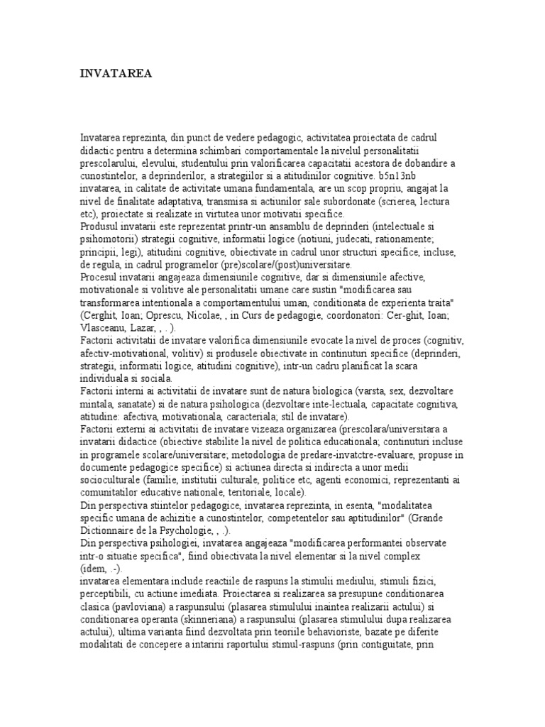 INVATAREA | PDF