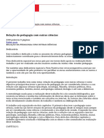 Relação Da Pedagogia Com Outras Ciências - Trabalhosfeitos