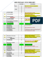 Calendario Escolar Ciclo 2021-2022