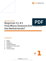 Beginner S1 #1 How Many Seasons Are There in The Netherlands?