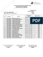 Acta de Calificaciones 2021 Bachiller