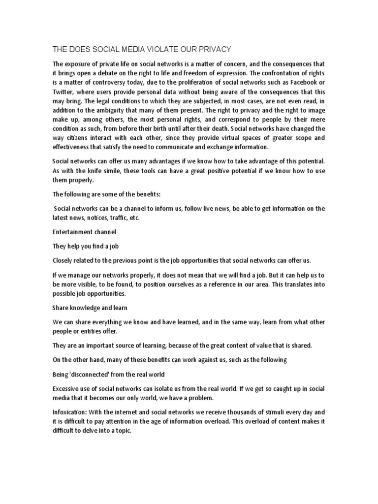 Social Media Privacy Concerns | PDF | Popular Culture & Media Studies ...