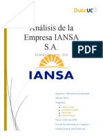 Análisis de la empresa IANSA S.A.: Procesos administrativos y áreas funcionales