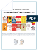 Summary of 40 Best Business Books
