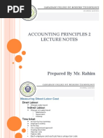 Accounting Principles 2 Lecture Notes: Prepared by Mr. Rahim