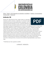 Artículo 28 de la Constitución Política de Colombia