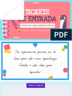 Ticket de Entrada Experiencias Previas