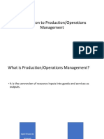 Intro To Production Operations Management