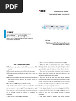 MANUAL For IONIZING AIR BAR