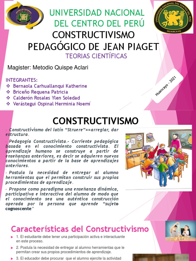 Teoria Constructivista PIAGET - EXPOSICION OK OK | PDF | Constructivismo  (filosofía de la educación) | Aprendizaje