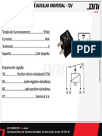 Relé Auxiliar Universal 12V 40A 4 Terminais