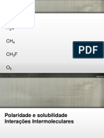 Interações intermoleculares e solubilidade