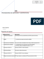 Contratistas - Requisitos de Ingreso