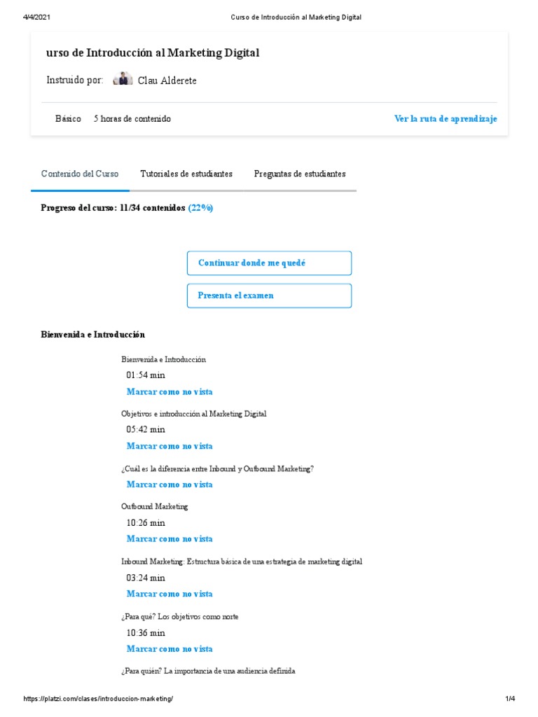 Curso Básico de Marketing Digital Online | PDF | Microeconomía | Medios ...