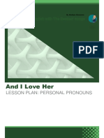 And I Love Her - Pronouns - Lesson Plan