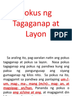 Pokus NG Tagaganap at Layon