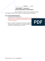 ASSIGNMENT - Laboratory 2 Carbon Dioxide, Photosynthesis, and Metabolism