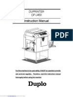 Instruction Manual: Duprinter DP-J450