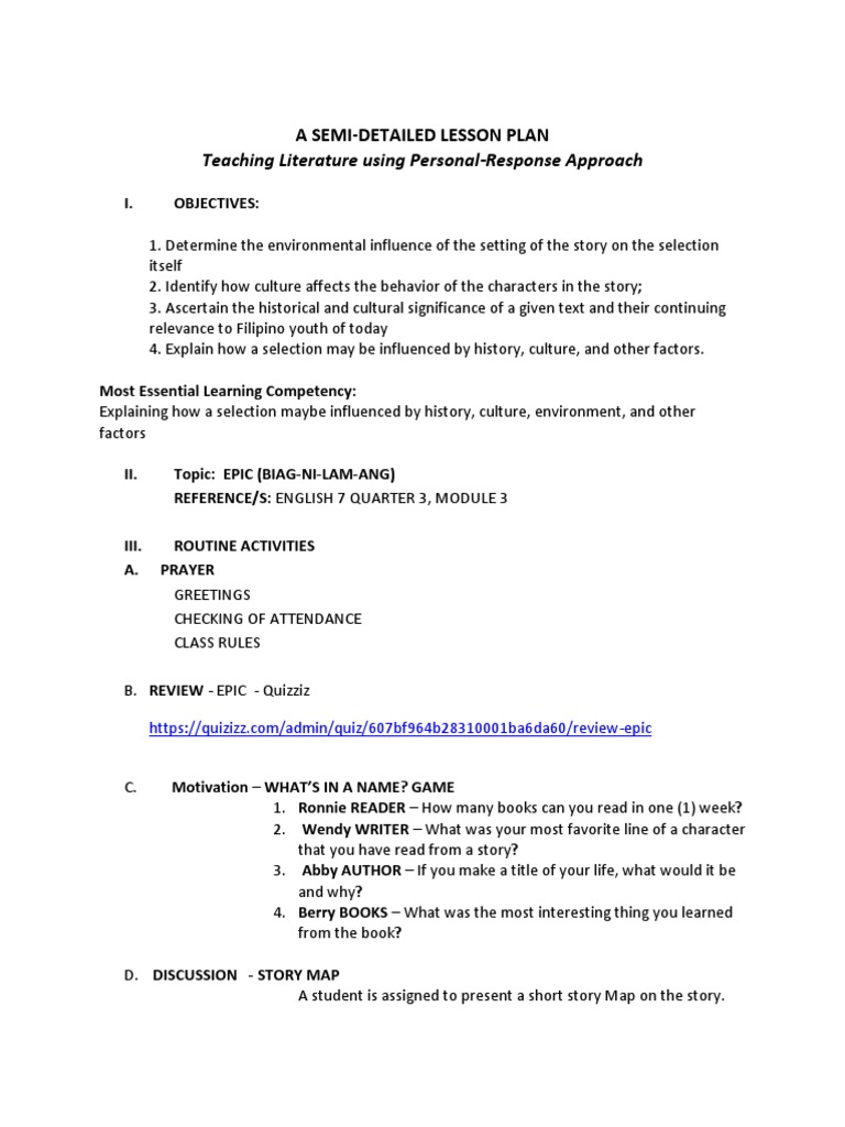 Sample of Lesson Plan | PDF | Lesson Plan | Applied Psychology