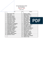 San Luis Elementary School List of Graduates 2020-2021: Grade Six - Luna