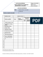 Lista asistencia auditoría interna SGC