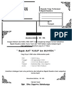 Contoh Undangan Tahlilan 100 Hari Meninggalnya