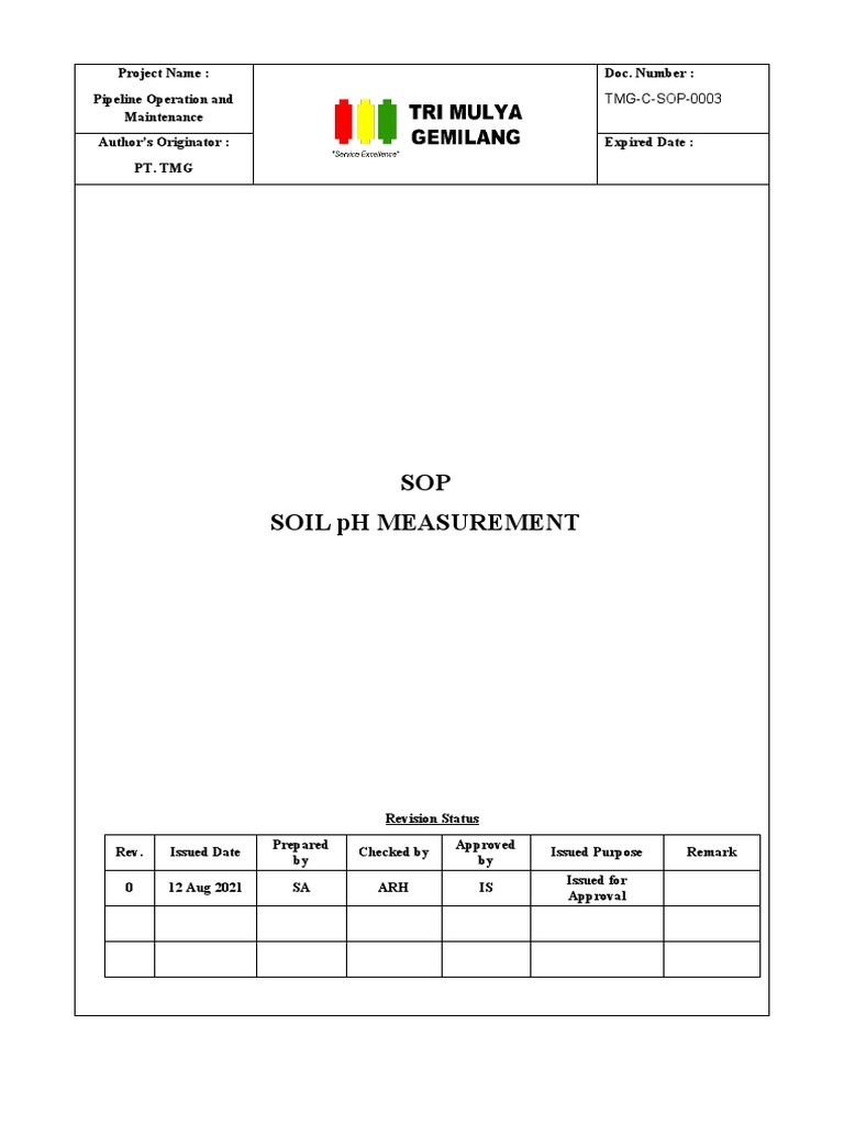 Measuring Soil pH A Detailed Standard Operating Procedure for