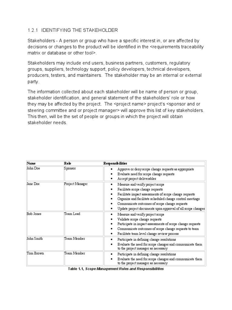 Stakeholder Identification in Projects | PDF | Stakeholder (Corporate ...