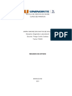 Artigo 1 Diagnóstico Laboratorial 1 (Farmácia 5°período) Mone