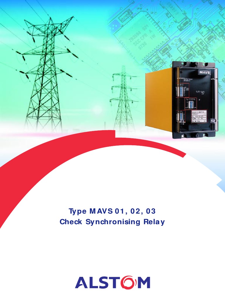 Alstom MAVS 01, 02, 03 Check Synchronising Relay. Short Technical Description. PDF