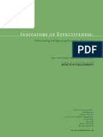Indicators of Effectiveness:: Understanding and Improving Foundation Performance