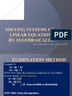 Solving Systems of Linear Equations by Elimination