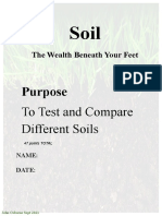 Purpose: To Test and Compare Different Soils