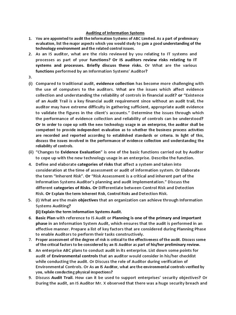Information Systems Audit Guide | PDF | Audit | Financial Audit