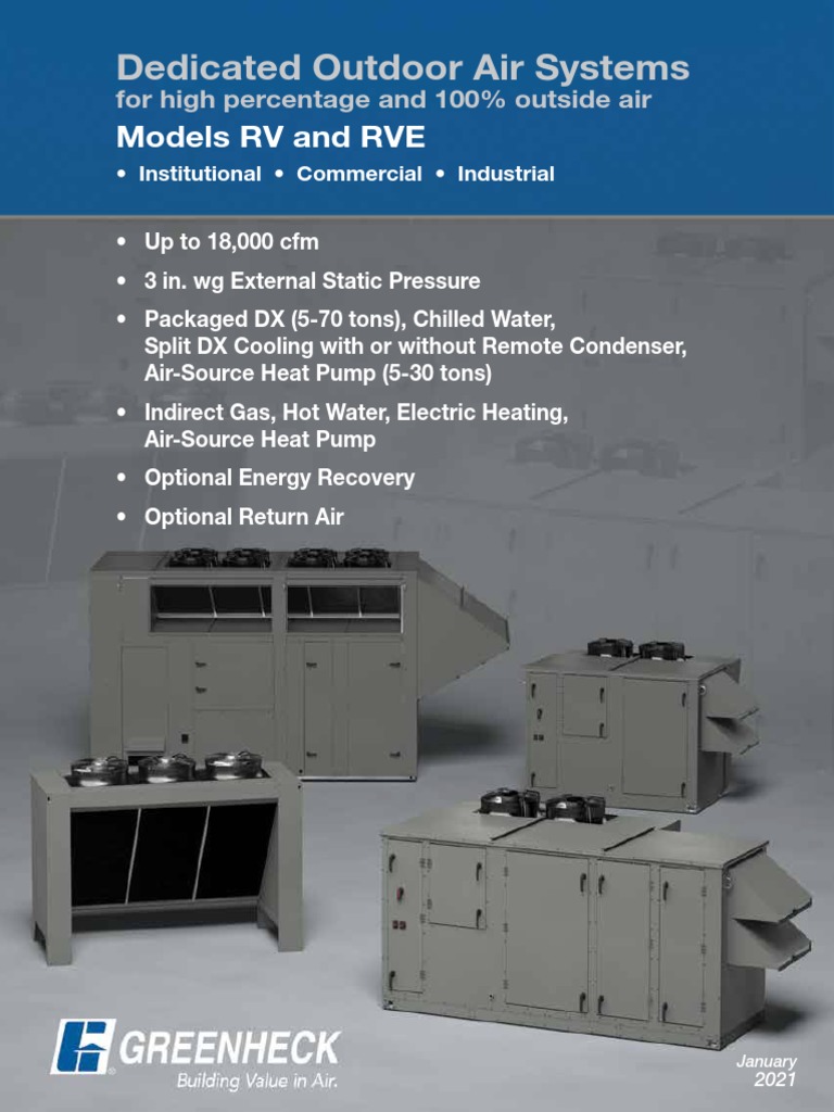 Dedicated Outdoor Air Systems: Models RV and RVE | PDF | Heat Exchanger ...